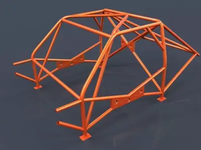 Roll cage-race car frame 3D model