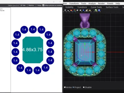 Pendant 2024-007 3D print model  3D print model
