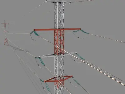 Electricity Pole 27 3D model