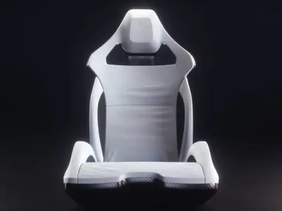 Sport Car Seat Low-poly 3D model