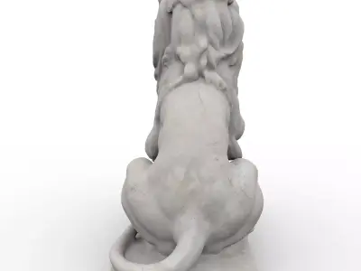 Classic lion with high resolution PBR textures 3D model