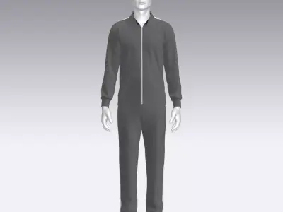Sport Suit Low-poly 3D model 9