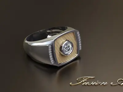 LUXURY  MEN RING 3D print model