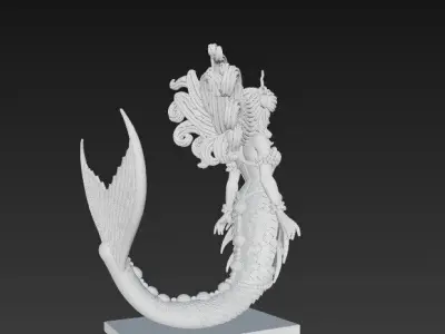 Mermaid Amidst Waves  3D model