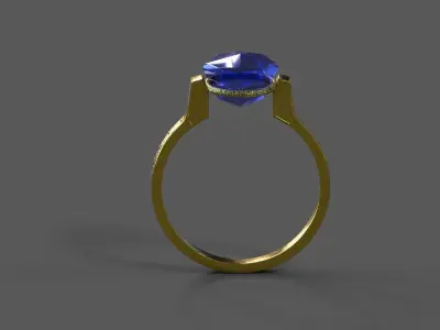 High-Quality 3D Ring Model Low-poly 3D model