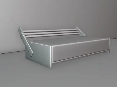 SOFA-BED-DIY bench made of wood and fabric Free 3D model