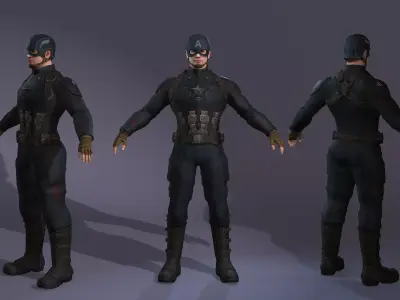 Masked Super Soldier Captain America Avengers Marvel Chris Evans 3D model