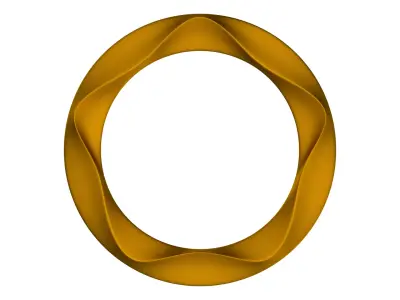 frame golden letter o Free 3D model