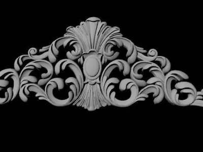 Central decor ornament for furniture 3D model 322