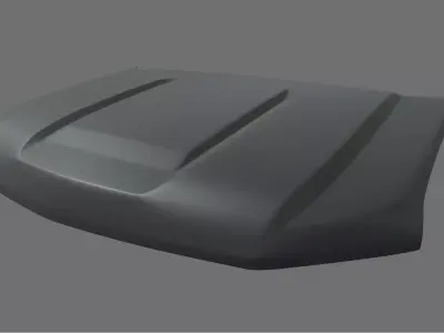Car Bonnet Chevrolet Silverado 2020 Low-poly 3D model