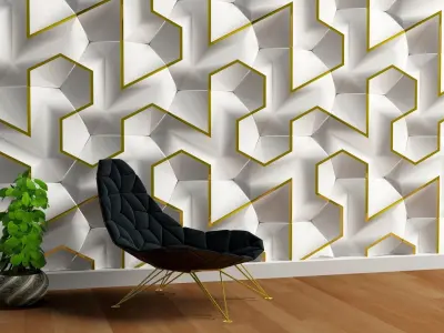 Panel wall Low-poly 3D model