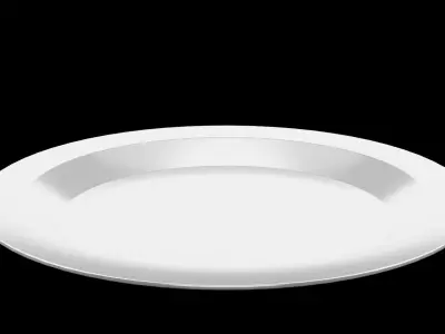 Stainless Plate Low-poly 3D model