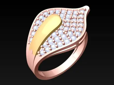 Diamond Ring - Womens Rings - SN696 3D print model