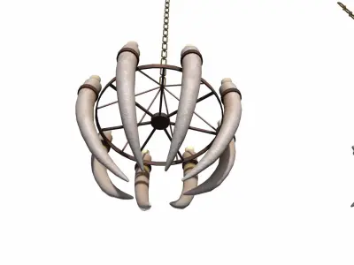 3D - Old Medieval Chandelier PBR 01 Low-poly 3D model
