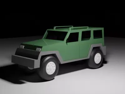 jeep car Free low-poly 3D model by derbinho