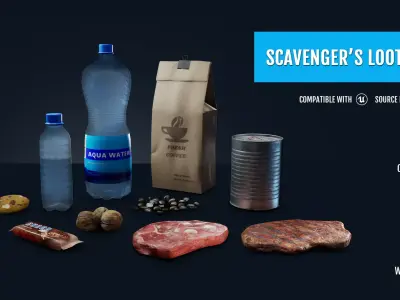 Scavengers Loot Pack - Food Low-poly 3D model