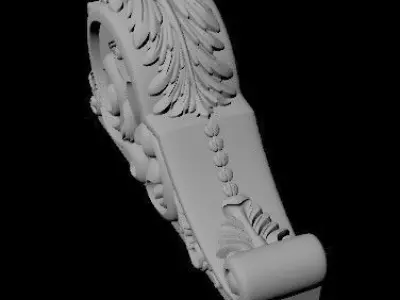 pilaster gold bookends 3D model
