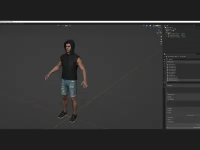 Mens and Womens Summer Outfits  - Modular - Rigged 3D Model Collection