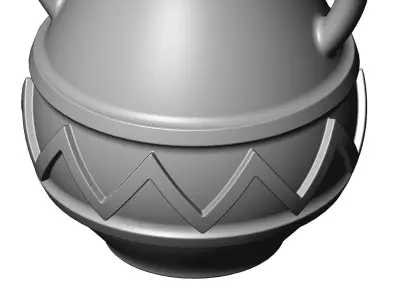 Triangular pattern vintage urn and vase 3D print model