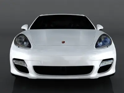 Porsche Panamera 2012 Low-poly 3D model