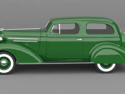 1936 Chevrolet Master Deluxe Town Sedan 3D model