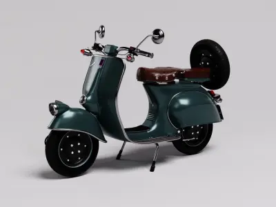 Customized Vespa  Low-poly 3D model