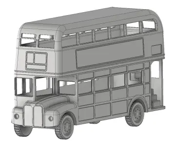 London bus 1 to 43 scale 3D print model