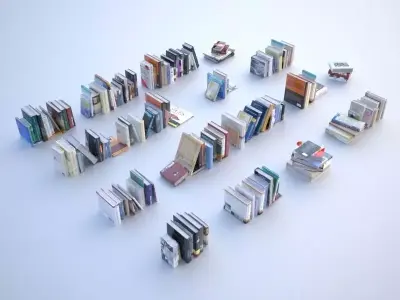 100 unique books 001 3D model