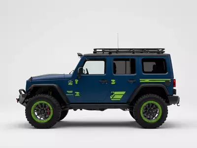 Aggressive Off Road SUV Low-poly 3D model