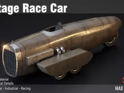 Vintage Race Car 3D model
