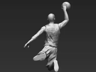 Michael Jordan 3D printing ready stl obj formats 3D print model