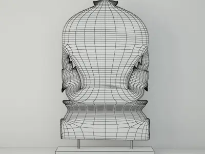 19th Century Thai Wood Carving 3D model