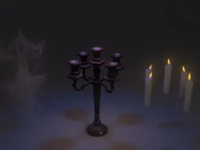 Old Candlestick 02 3D model