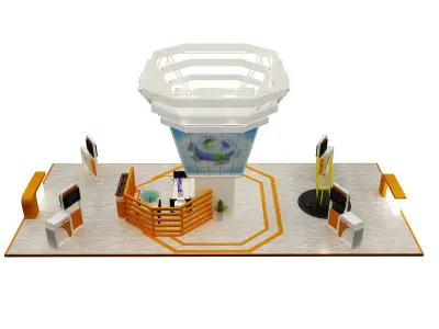 Booth Exhibition Stand a548b 3D model