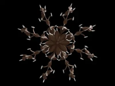 Classic 4 Light Chandelier 3D model