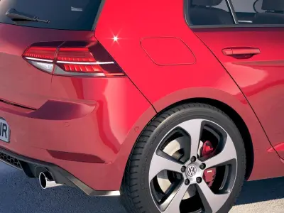 Volkswagen Golf GTI 2017 5-door 3D model