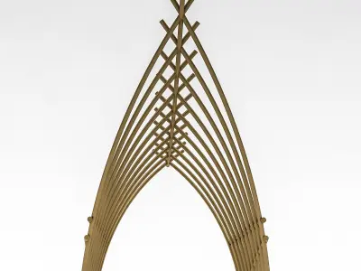 bohemian gate 03 3D model Low-poly 3D model