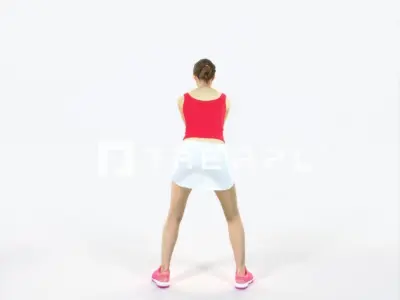 Aspiration 15H Digging Sports Woman Low-poly 3D model