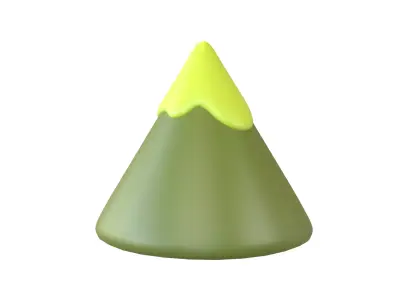 Cartoon Mountain V2 001 Low-poly 3D model