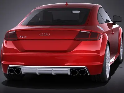 Audi TTS Coupe 2015 VRAY 3D model
