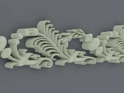 ornament baroque V6 3D model