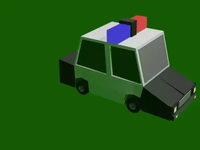 low poly 3d van n car bender 3d free Free 3D model