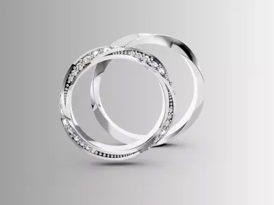 wedding rings009 3D print model