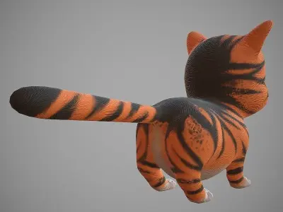 Katty Cat Low-poly 3D model