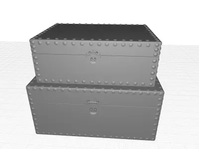 Linen Box Set Low-poly 3D model
