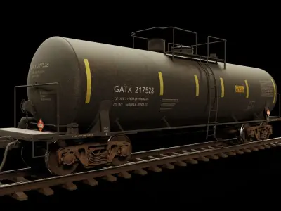 Railway Tank Car 3D model