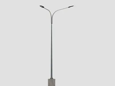6MT LIGHTING POLE-TRIPLE BENDING ARM 3D model