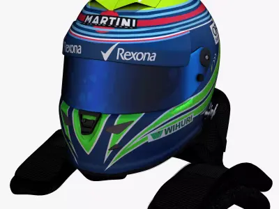 Massa Helmet 2016 Low-poly 3D model