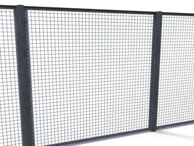 Low Poly Modular Fence 17 Low-poly 3D model