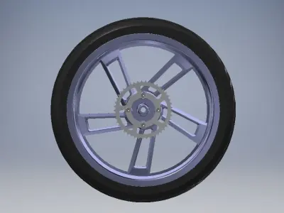 MOTORCYCLE REAR WHEEL 3D model
